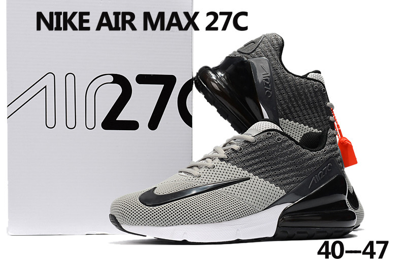 2018 Men Nike Air Max 27C Grey Black Shoes